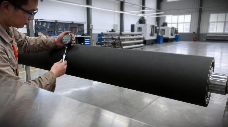 rubber roller quality inspection dynamic balancing
