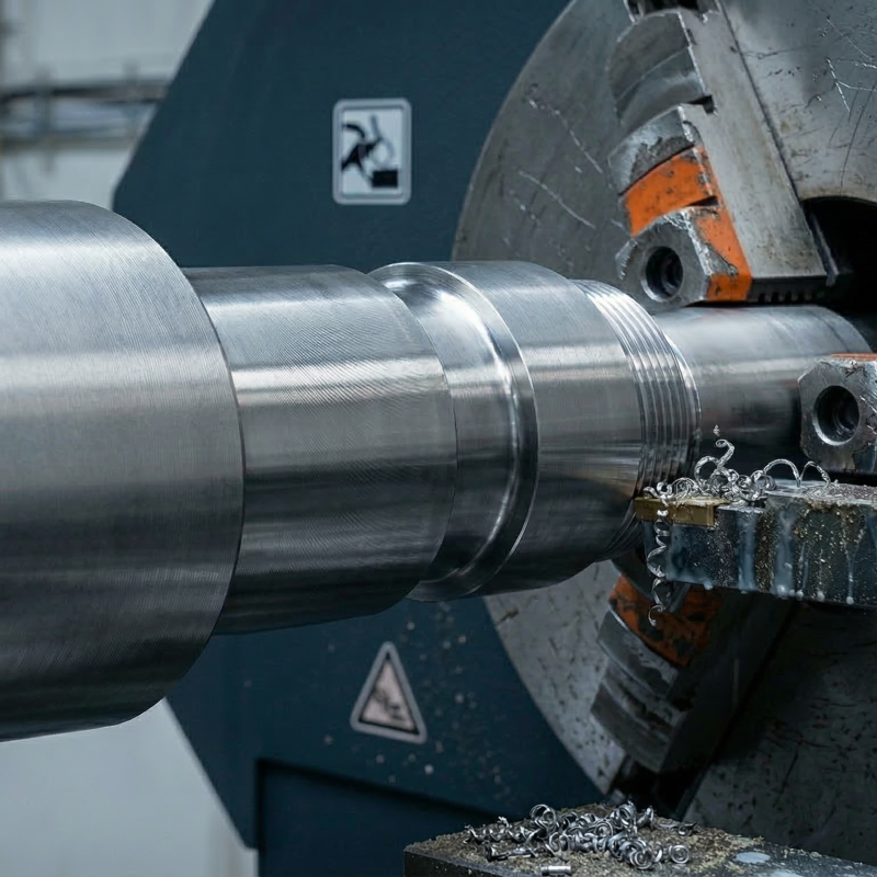 rubber roller steel shaft precision machining