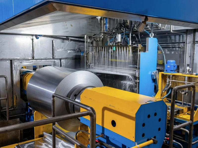 Industrial metal coil processing line