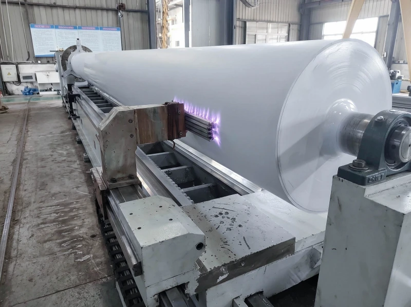 white corona treated industrial roller