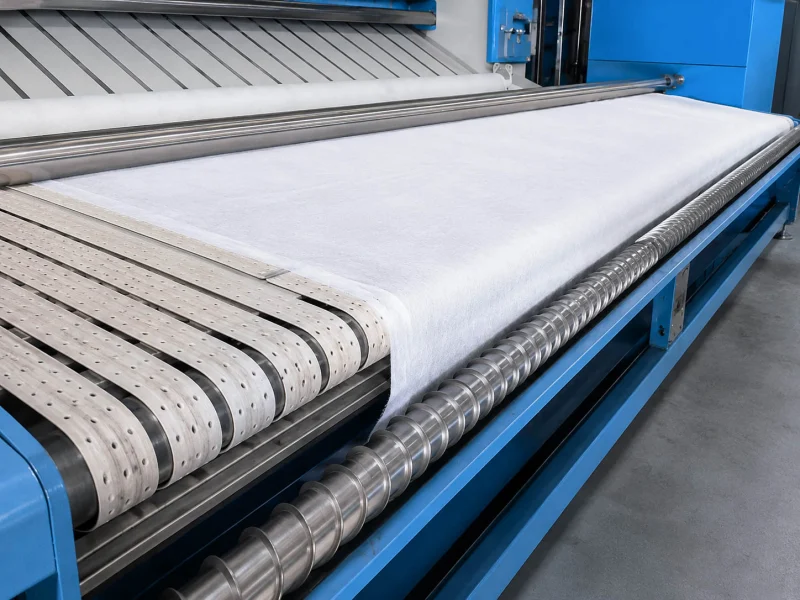 Wrapped metal spreader rollers arranged on a factory stand