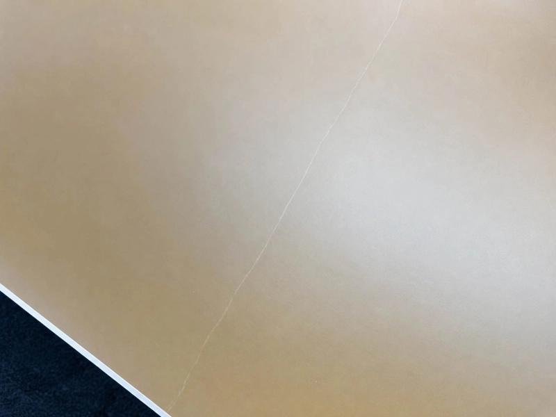 Used segmented rollers with heavy residue from color-coated aluminum coil production