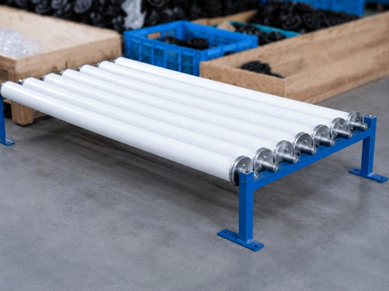 white industrial rubber roller batch