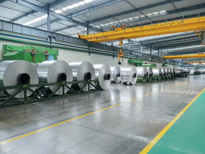 aluminum coil storage and processing workshop