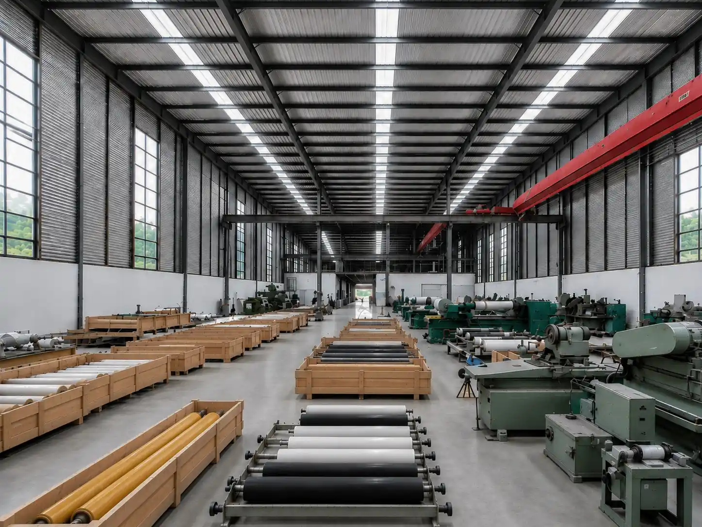Wolorin industrial rubber roller manufacturing workshop