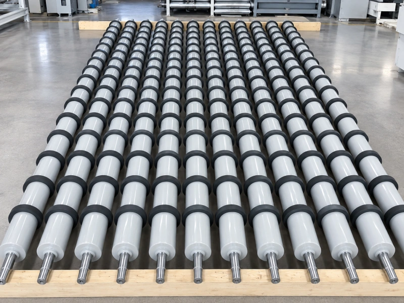 Glass handling conveyor rollers